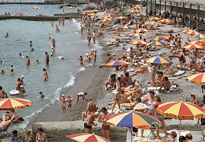 Пляж гостиницы «Ялта», 1978 год