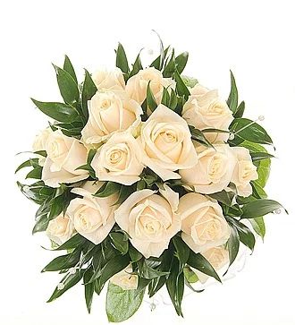 Букет невесты «Изысканная классика» из кремовых роз